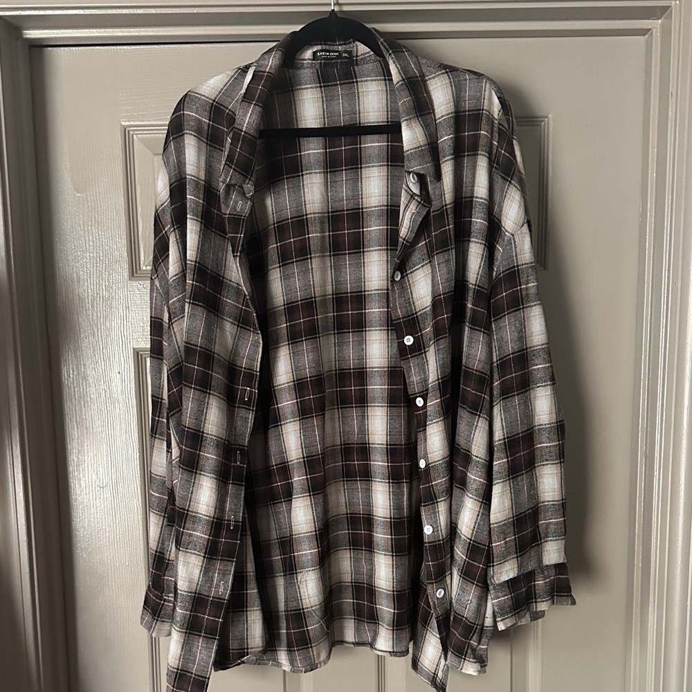 SHEIN | Plaid Button Down Shirt